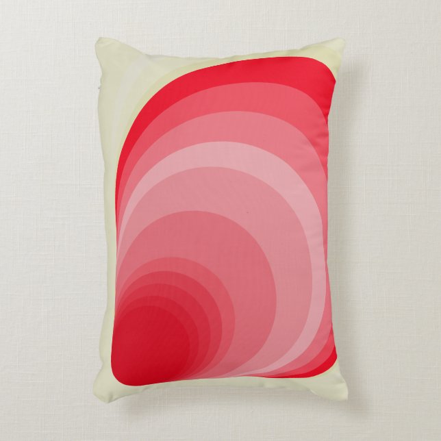 Almofada Decorativa Art Deco throw pillow in red and gold. (Frente(Vertical))