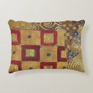 Almofada Decorativa Art Nouveau Klimt - Dourado, Vermelho, Dourado Ant