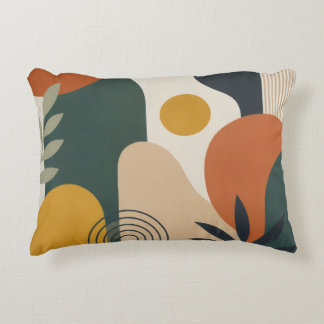 Almofada Decorativa Arte Botânica Geométrica Abstrata Moderna