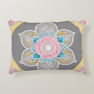 Almofada Decorativa Arte de IA Grey Floreal Lace