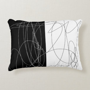 Almofada Decorativa Arte de linha mínima moderna de abstrato