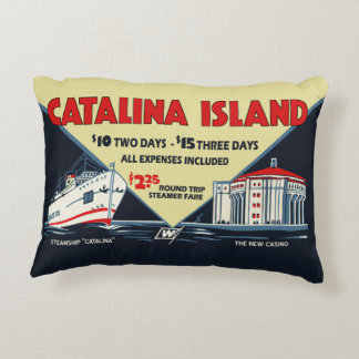 Almofada Decorativa arte do promocional da ilha de Catalina dos anos