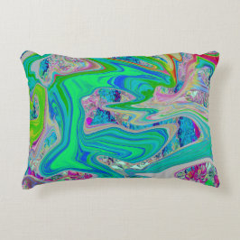 Almofada Decorativa Arte líquida retrógrada com Abstrato colorida