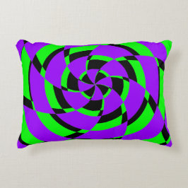Almofada Decorativa Arte Moderna Redemoinho Psicodélico Roxo Verde