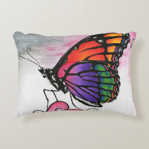 Almofada Decorativa Arte original da fantasia da borboleta de monarca