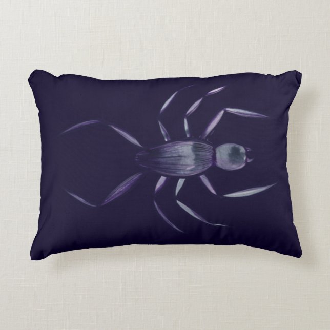 Almofada Decorativa Arte Roxo Roxo de Halloween (Frente)