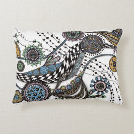Almofada Decorativa Artes Duplas Zentangle Ilusão Óptica Lombar