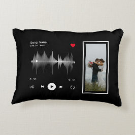 Almofada Decorativa Artista do player de música e canto preto personal