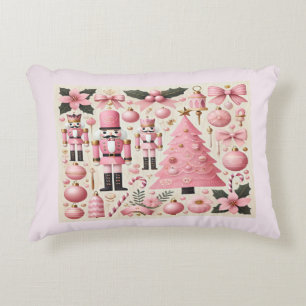 Almofada Decorativa Árvore de Natal do Quebra-Nozes Rosa 