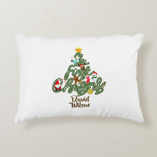 Almofada Decorativa Árvore de Natal Meu Primeiro Natal 