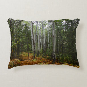 Almofada Decorativa Árvores Brancas e Fall Ferns na Montanha Rochosa