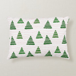 Almofada Decorativa Árvores de Natal com cordas de miçanga