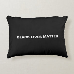 Almofada Decorativa "As vidas negras importam", minimalista preto bran