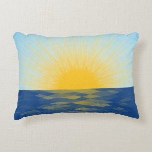 Almofada Decorativa Assalto do Sol sobre os Novos Começos do Oceano