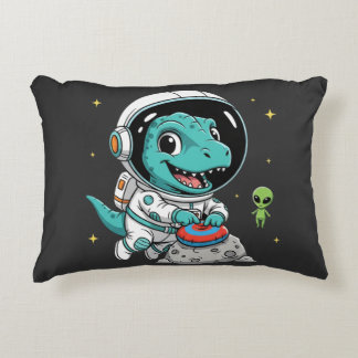 Almofada Decorativa AstroDino: The Cutest Mission to the Giggleverse!
