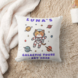 Almofada Decorativa Astronauta Gato Espacial Perso
