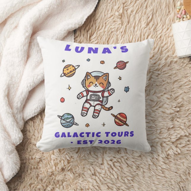 Almofada Decorativa Astronauta Gato Espacial Perso (Cobertor)