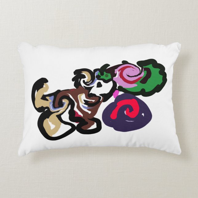 Almofada Decorativa Australian shepherd and roses joy (Frente)