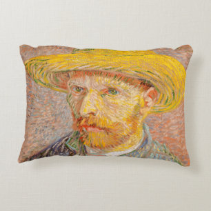Almofada Decorativa Autorretrato impressionista de Vincent Van Gogh