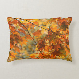Almofada Decorativa Autumn Deixa Pumpkin Laranja Cor de Algodão