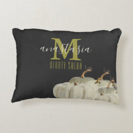 Almofada Decorativa Autumn Dourado Pumpkins Black Beauty Salon Mono