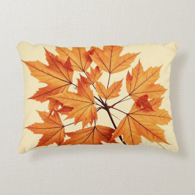Almofada Decorativa Autumn Maple Leaf Print: Fall Foliage (Frente)