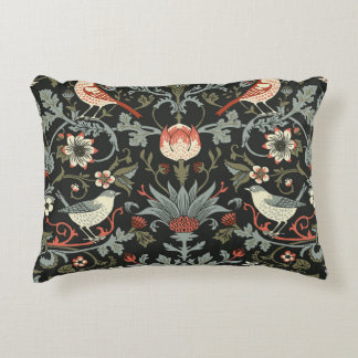Almofada Decorativa Aves Florais Vintage Escuras Encantadas