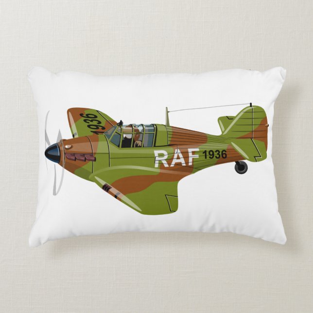 Almofada Decorativa Avião-caça-retrô-animação (Frente)