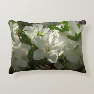 Almofada Decorativa Azaleas brancas e solares lindas flores de primave