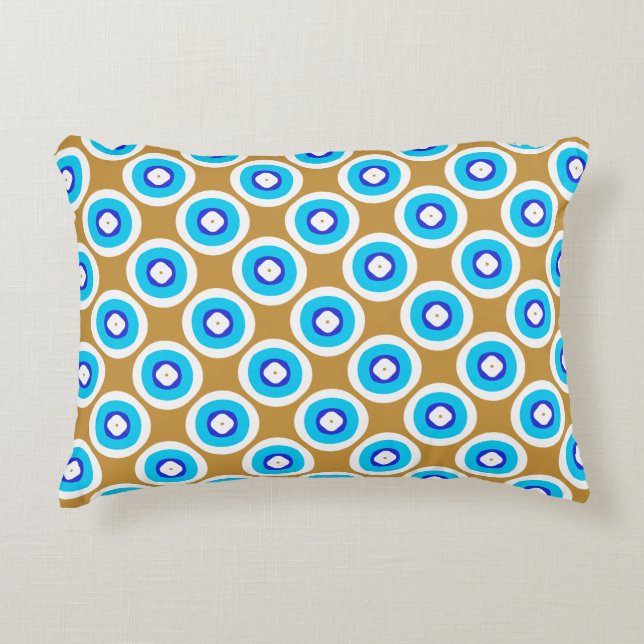 Almofada Decorativa Azul e Amarelo (Frente)