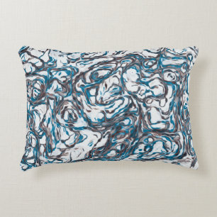 Almofada Decorativa Azul e Marrom 