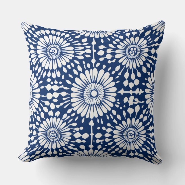 Almofada Decorativa Azul para Lançar (Frente)