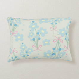 Almofada Decorativa Azul Suave e Harmonia Rosa