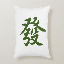 Almofada Decorativa Azulejo chinês Mahjong Jade Green | Dragão Verde