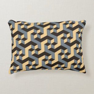 Almofada Decorativa azulejo geométrico sem costura com cubi rotativo