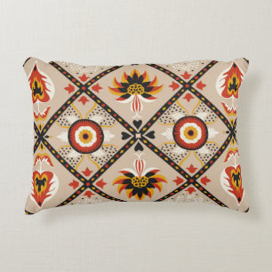 Almofada Decorativa Azulejo majolica italiano. Bordados com flores e