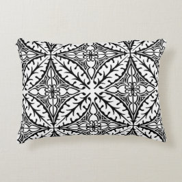 Almofada Decorativa Azulejos marroquinos - branco e preto