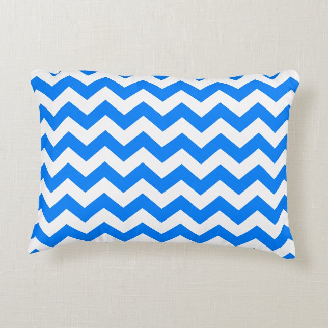 Almofada Decorativa Azure Blue Chevron (Verso)