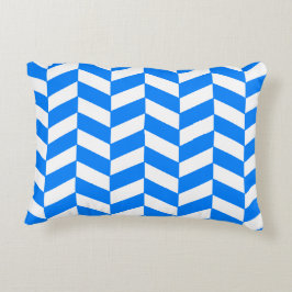 Almofada Decorativa Azure Blue Herringbone