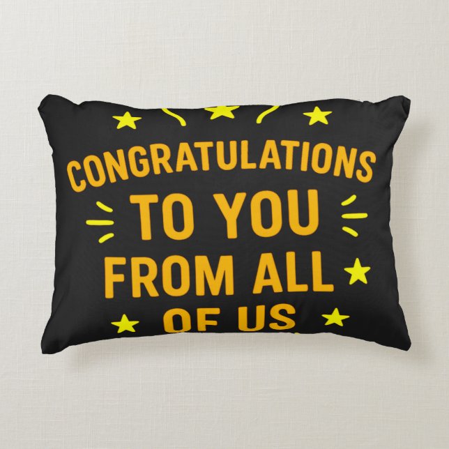 Almofada Decorativa Back to School Congratulations – Quote  (Frente)
