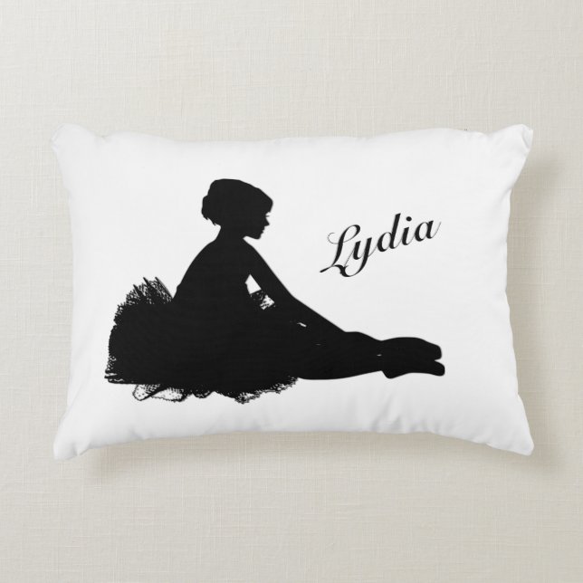 Almofada Decorativa Bailarina Cansada Personalizada c/ Nome (Frente)