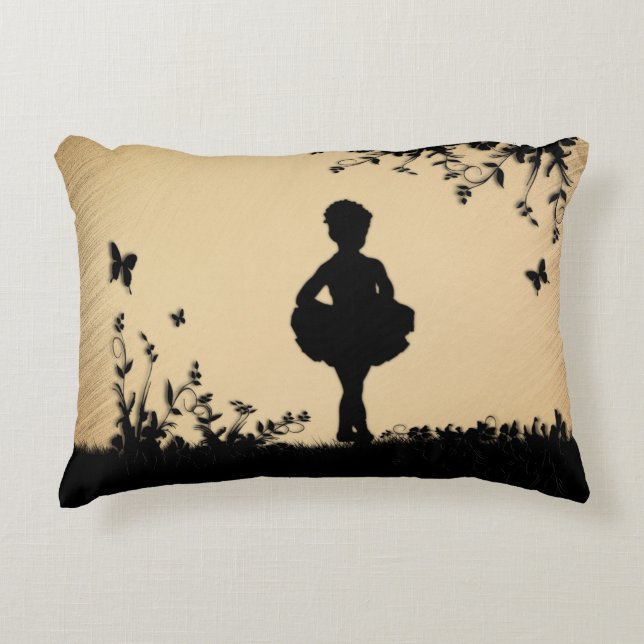 Almofada Decorativa Bailarina Mais Pequena Rústica (Frente)