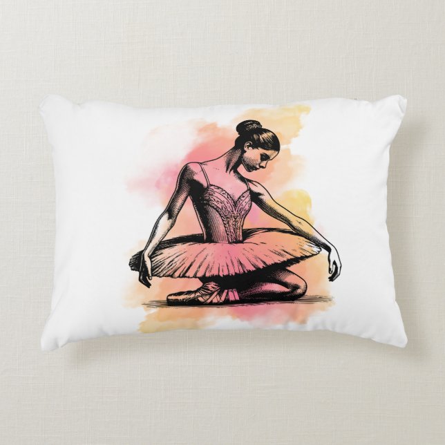 Almofada Decorativa Ballerina Dancing in Color  (Frente)