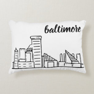 Almofada Decorativa Baltimore Skyline