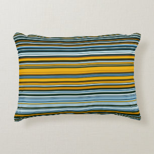 Almofada Decorativa Bandas amarelas e azuis