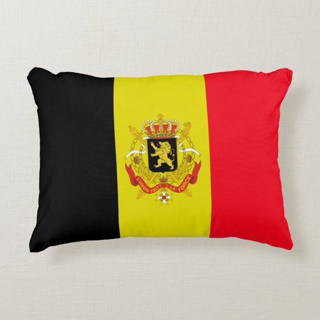 Almofada Decorativa Bandeira belga (Frente)