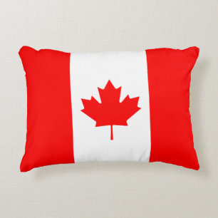 Almofada Decorativa Bandeira canadense da folha de bordo de Canadá