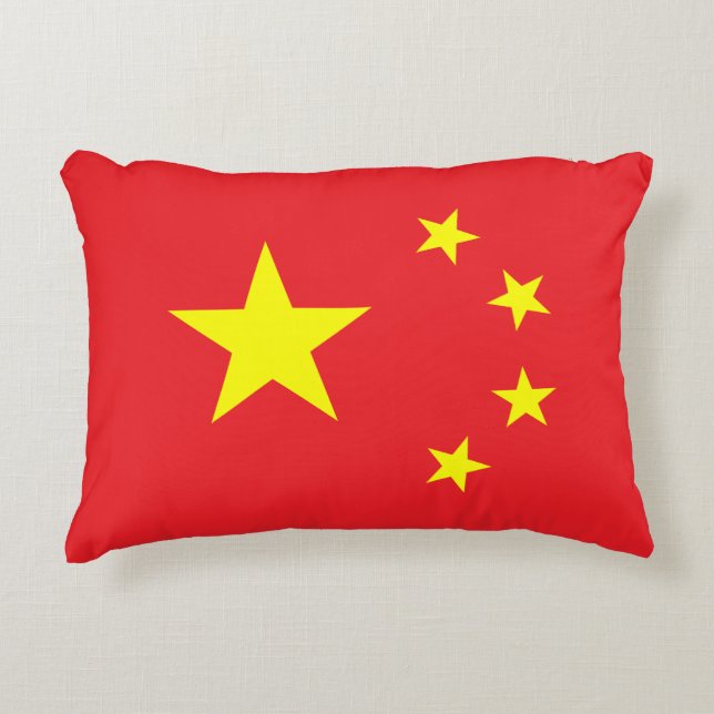 Almofada Decorativa Bandeira Chinesa (Frente)