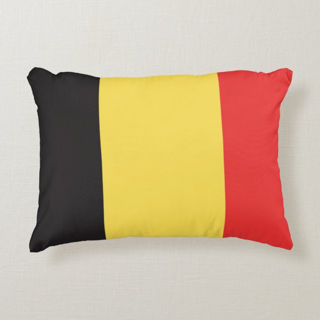 Almofada Decorativa Bandeira da Bélgica (Frente)