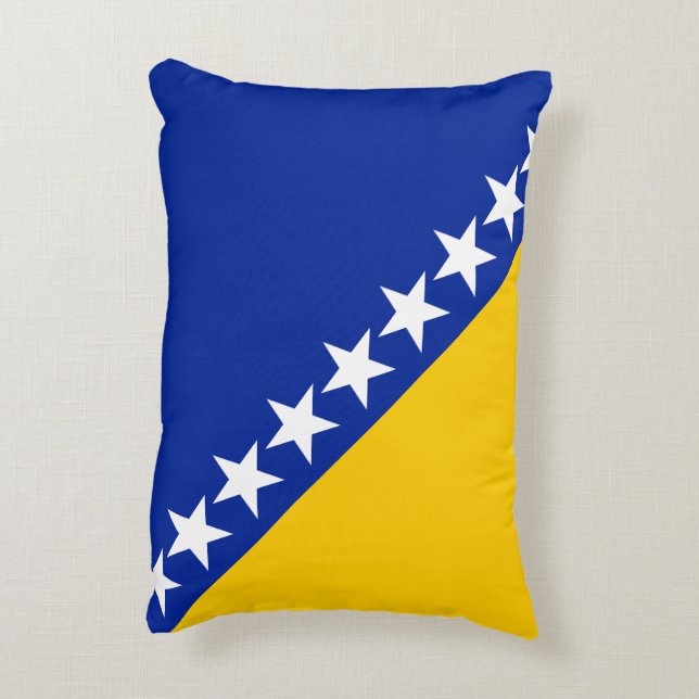 Almofada Decorativa bandeira da BiH (Verso(Vertical))